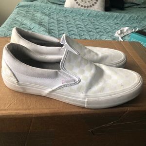 White checkered Vans